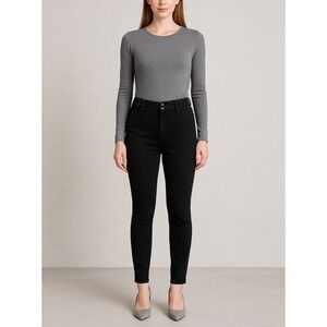 Forever‎ 21 Black High Waisted Skinny Jeans Women's Size 16 Stretch Denim